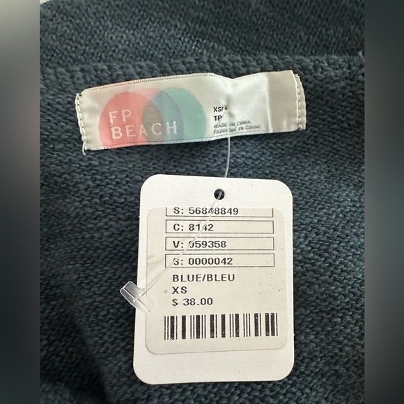 Free People Nina Sweater Tank Blue/Green XS NWT - Picture 2 of 2